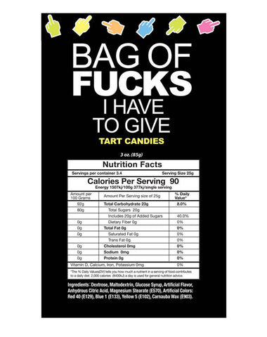 Bag of Fucks I Have to Give Bag of 25 Count > Novelties > Candy & Edible Items