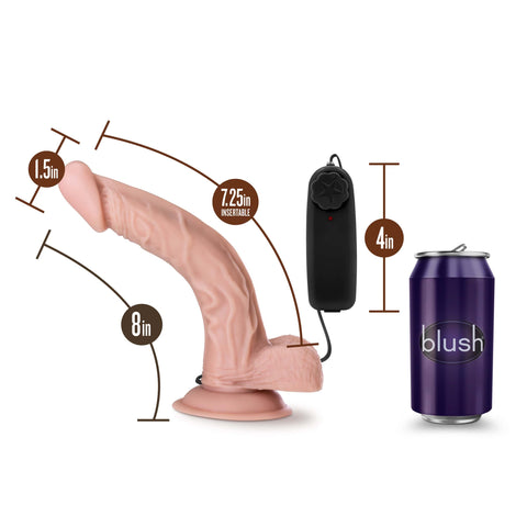 Dr Skin Dr Sean 8 Inch Vibrating Cock with Suction Cup in Vanilla DONGS Vibrating