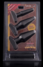 Anal Trainer Kit Black – Three Progressive Sizes Beginner Anal Plugs Set Black > Anal Range > Butt Plug Kits