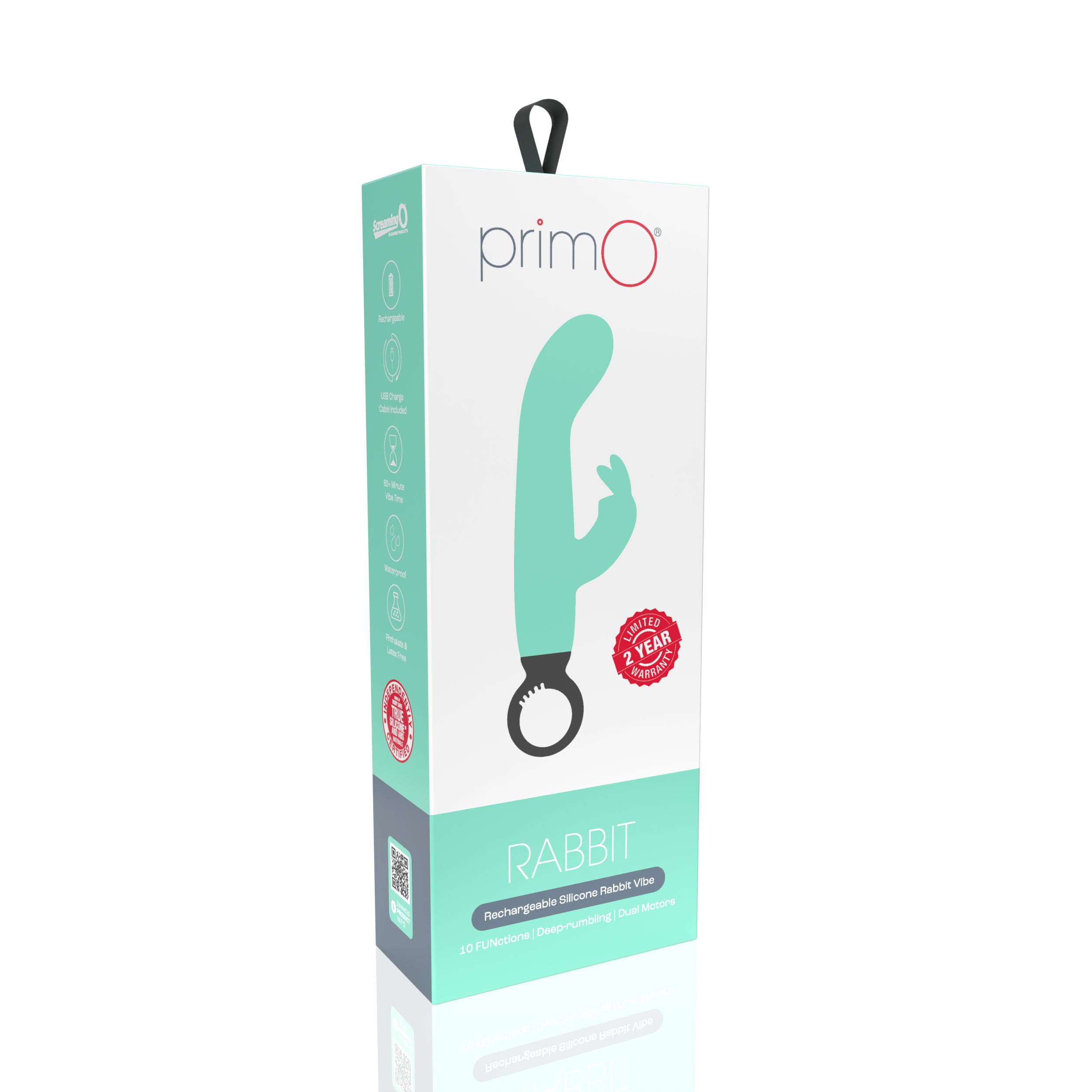 Screaming O PrimO Rabbit – 4.5 Inch Silicone Rabbit Vibrator with 5+5 Motor Settings > Vibrators > Ladies > Rabbit