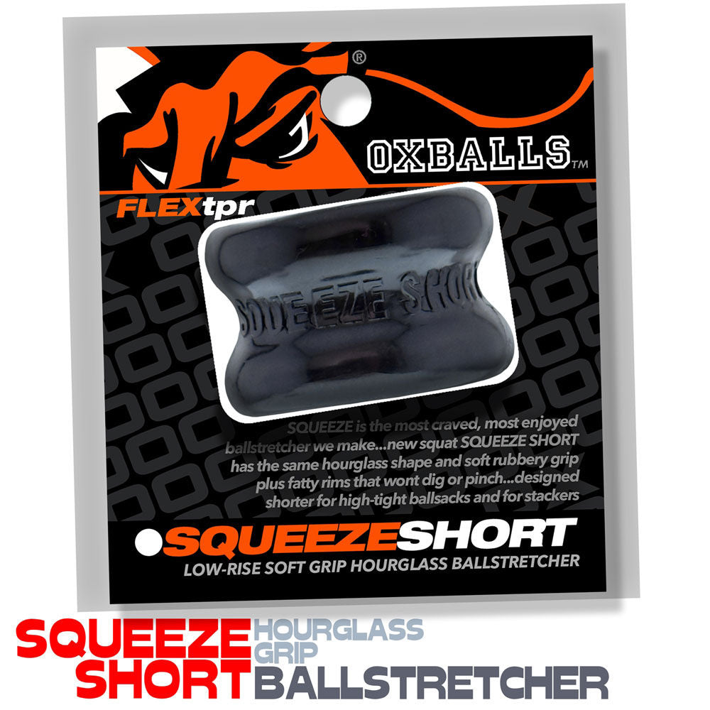 Squeeze Short (Black) – Rubber Ballstretcher > Sex Toys For Men > Ball Stretchers