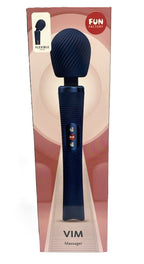 Fun Factory VIM – USB-C Rechargeable Weighted Rumble Silicone Massage Wand Blue > Sex Toys > Massage Wands