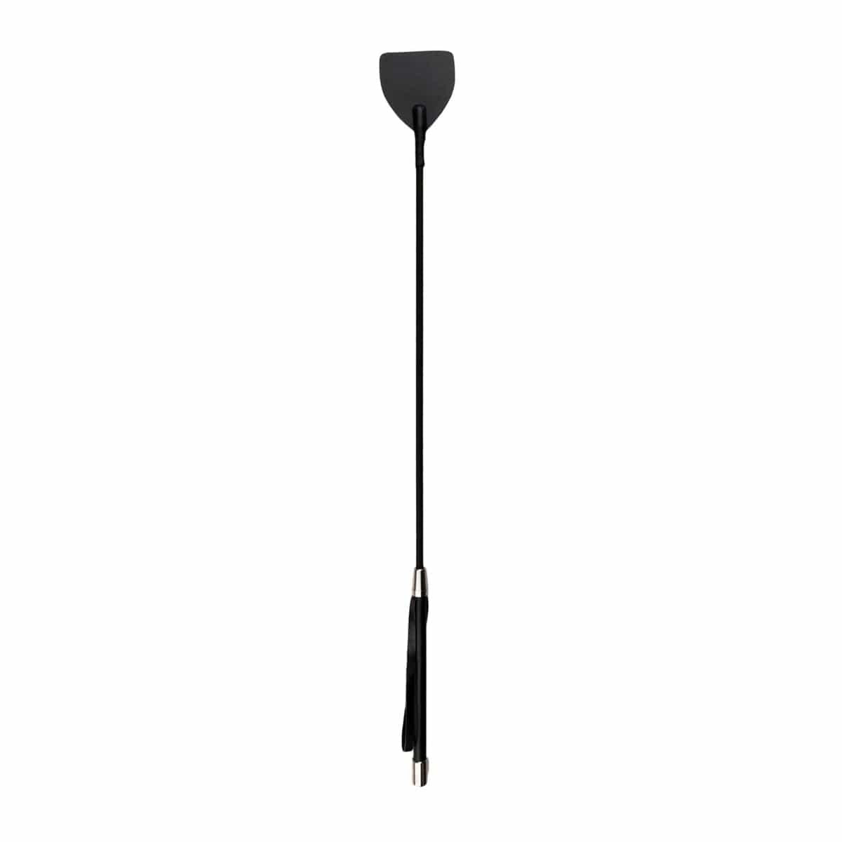 EasyToys Wide Crop Whip – Black Leather with Metallic Accents Impact Play Accessory > Bondage Gear > Crops