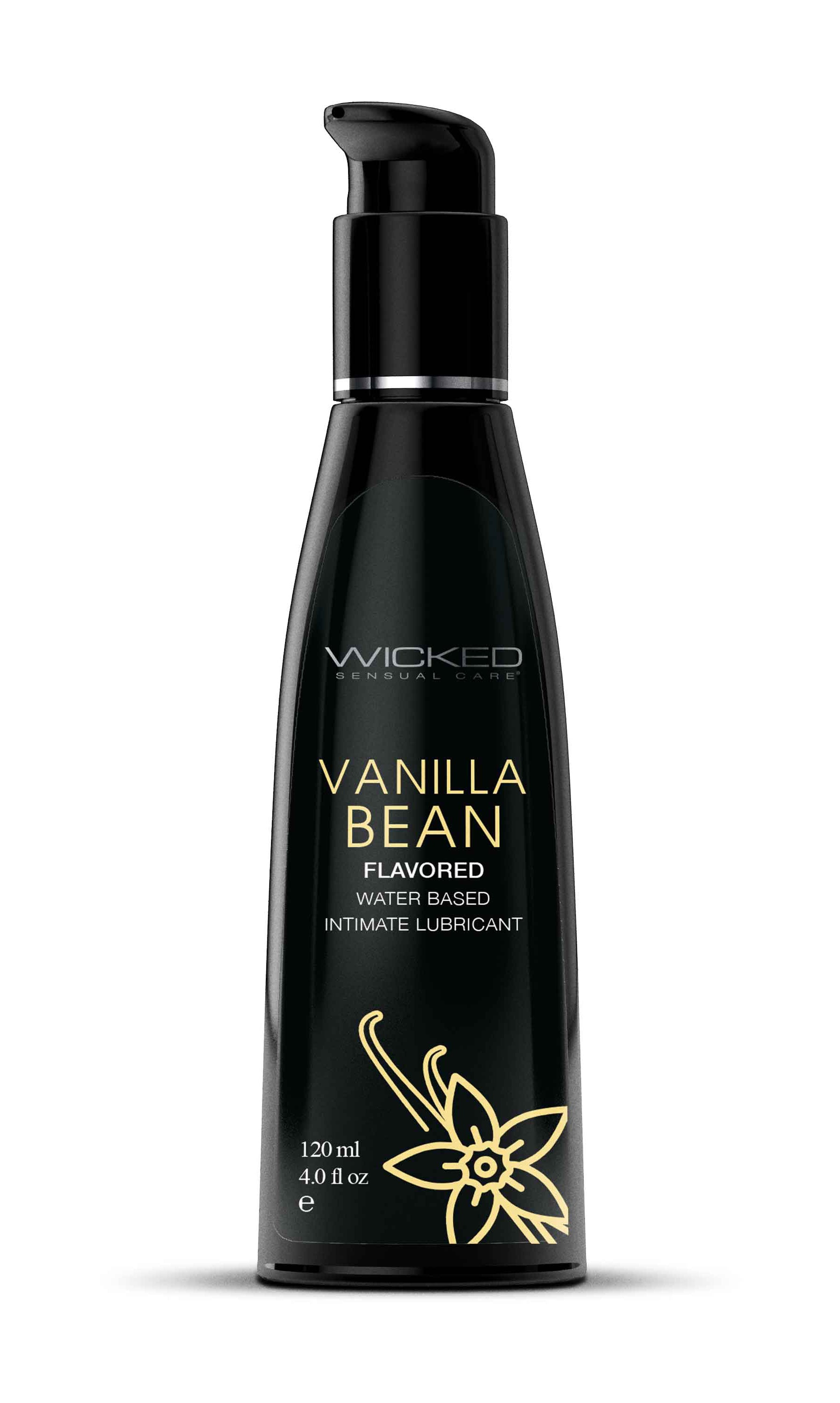 Wicked Aqua Vanilla Bean Water Based Lubricant 120ml (4 oz) ... No Colour Selected > Lube > Flavoured