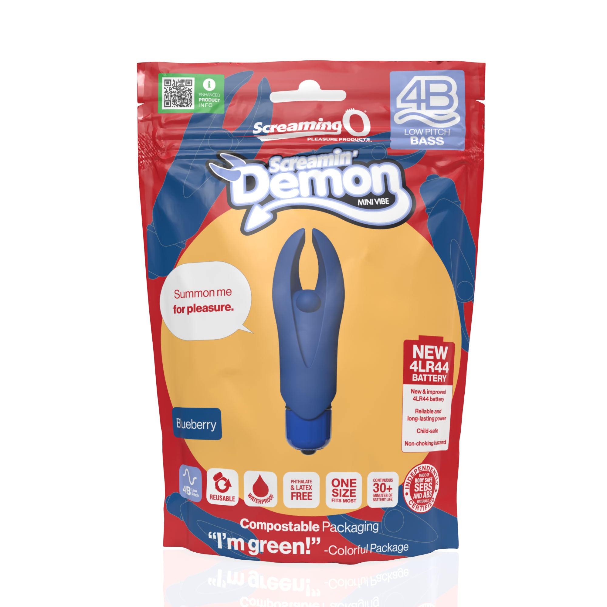 Demon 4B Low Pitch Bass – Deep-Rumbling 5-Speed Vibrator with Silicone Horns > Vibrators > Mini Vibrators