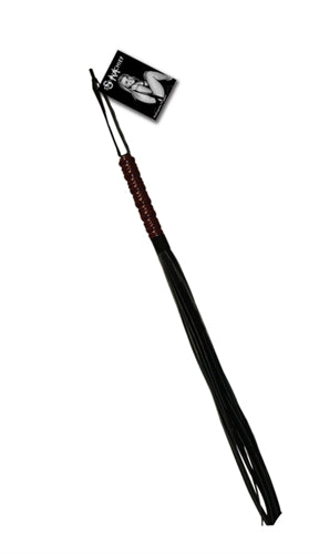 Sex and Mischief Mahogany Flogger for Intimate Adventures Black Whips & Paddles