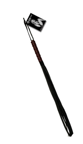 Sex and Mischief Mahogany Flogger for Intimate Adventures Black Whips & Paddles