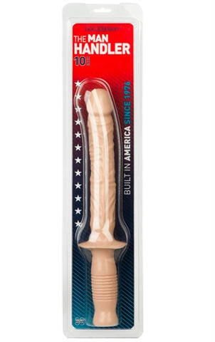 The Manhandler White 10 Inch – Realistic Grip Handle Dildo > Dildos > Large Dildos