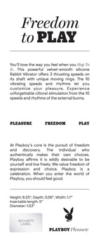 Playboy Pleasure HOP TO IT Rabbit Vibrator 23.5cm Purple > Vibrators > Ladies > Rabbit
