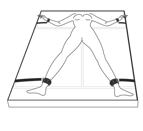 Under Mattress Restraint Set for Couples Bondage and Intimacy Exploration > Bondage Gear > Restraints