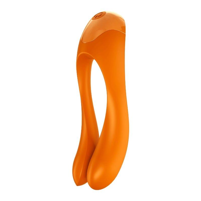 Satisfyer Candy Cane Finger Vibe Orange - Compact Pleasure Toy Finger Stimulator