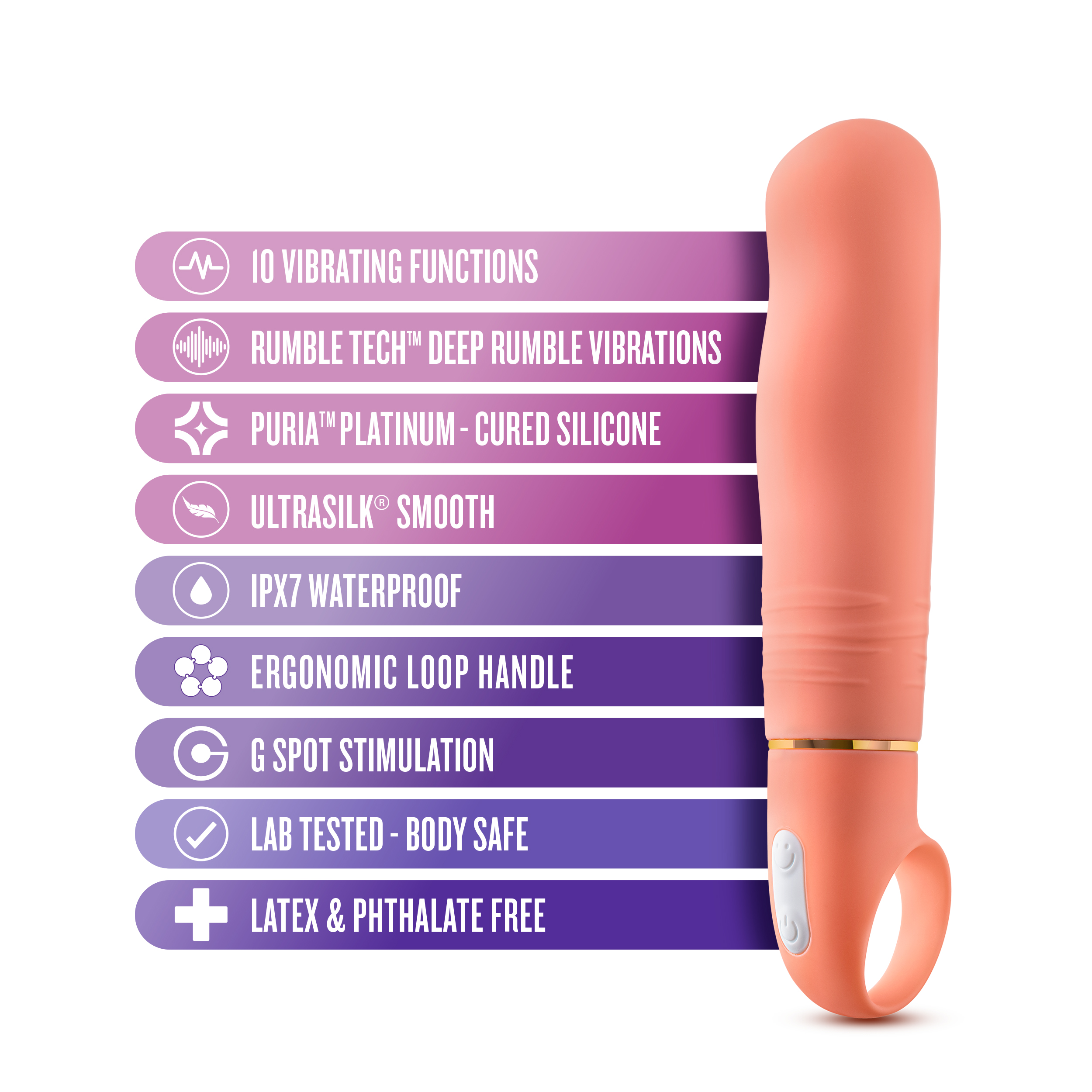 Aria Smokin' Af Coral 15.2 cm Vibrator > Sex Toys For Ladies > G-Spot Vibrators