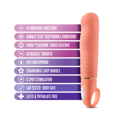 Aria Smokin' Af Coral 15.2 cm Vibrator Vibrators - G Spot