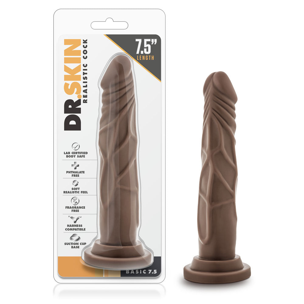 Dr Skin Realistic Basic Dildo with Suction Cup – 7, 7.5 and 8.5 Inch > Dildos > Slim Dildos