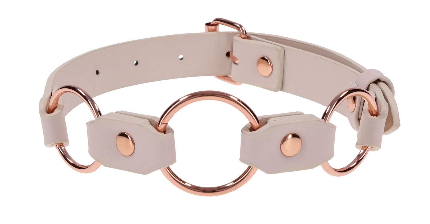 Peaches N Creame Ring Day Collar (Pink) – Luxury BDSM Collar > Bondage Gear > Collars & Leashes Main image