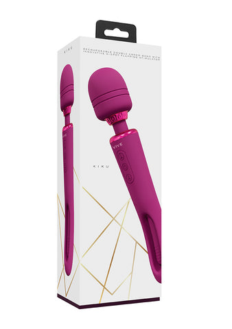 Vive Kiku Double Ended Vibrating Wand and Flapping Massager Pink Pink > Sex Toys > Massage Wands