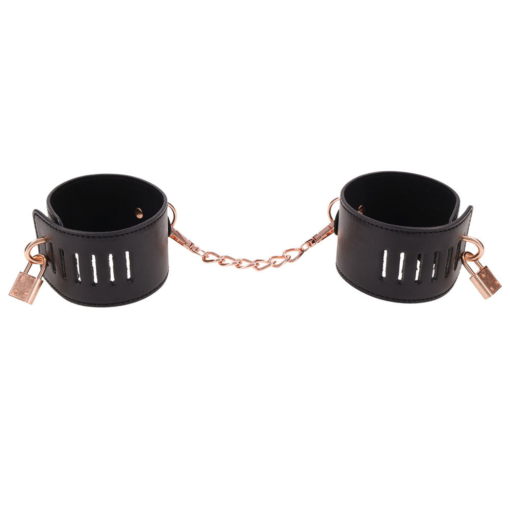 Sex & Mischief Brat Locking Cuffs - Rose Gold Hand Cuffs > Bondage Gear > Restraints