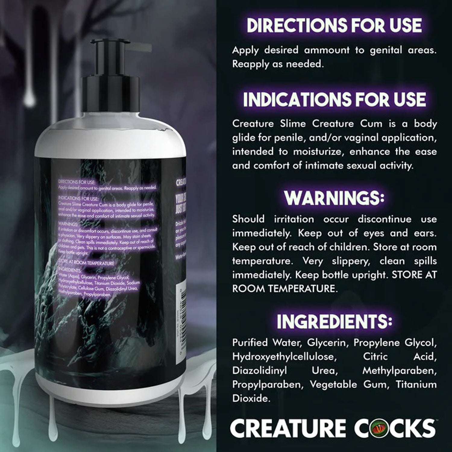 Creature Slime Lubricant by Creature Cocks 8 Ounce Bottle (473ml) > Lube > Speciality Exempt