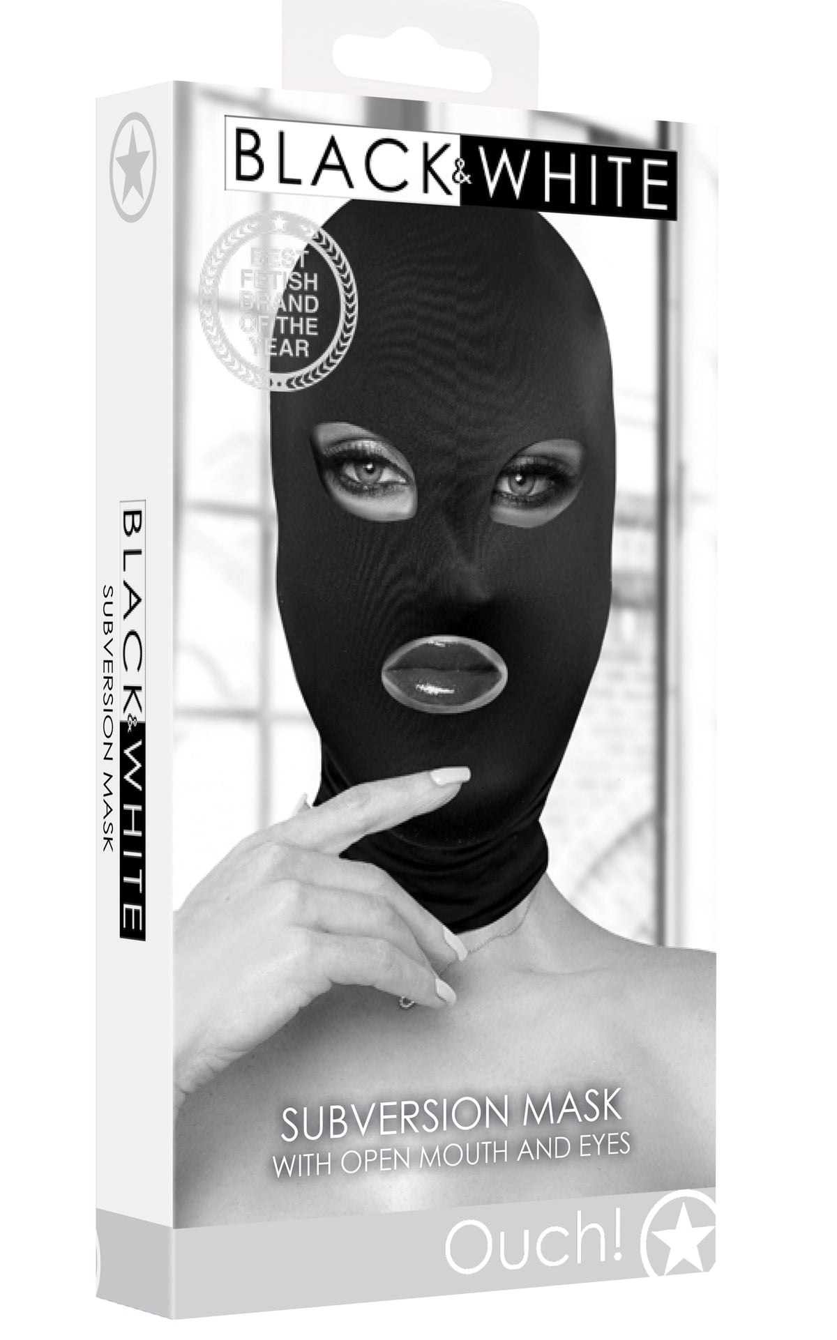 Ouch Subversion Mask with Open Mouth – Comfortable Hood > Bondage Gear > Bondage Hoods