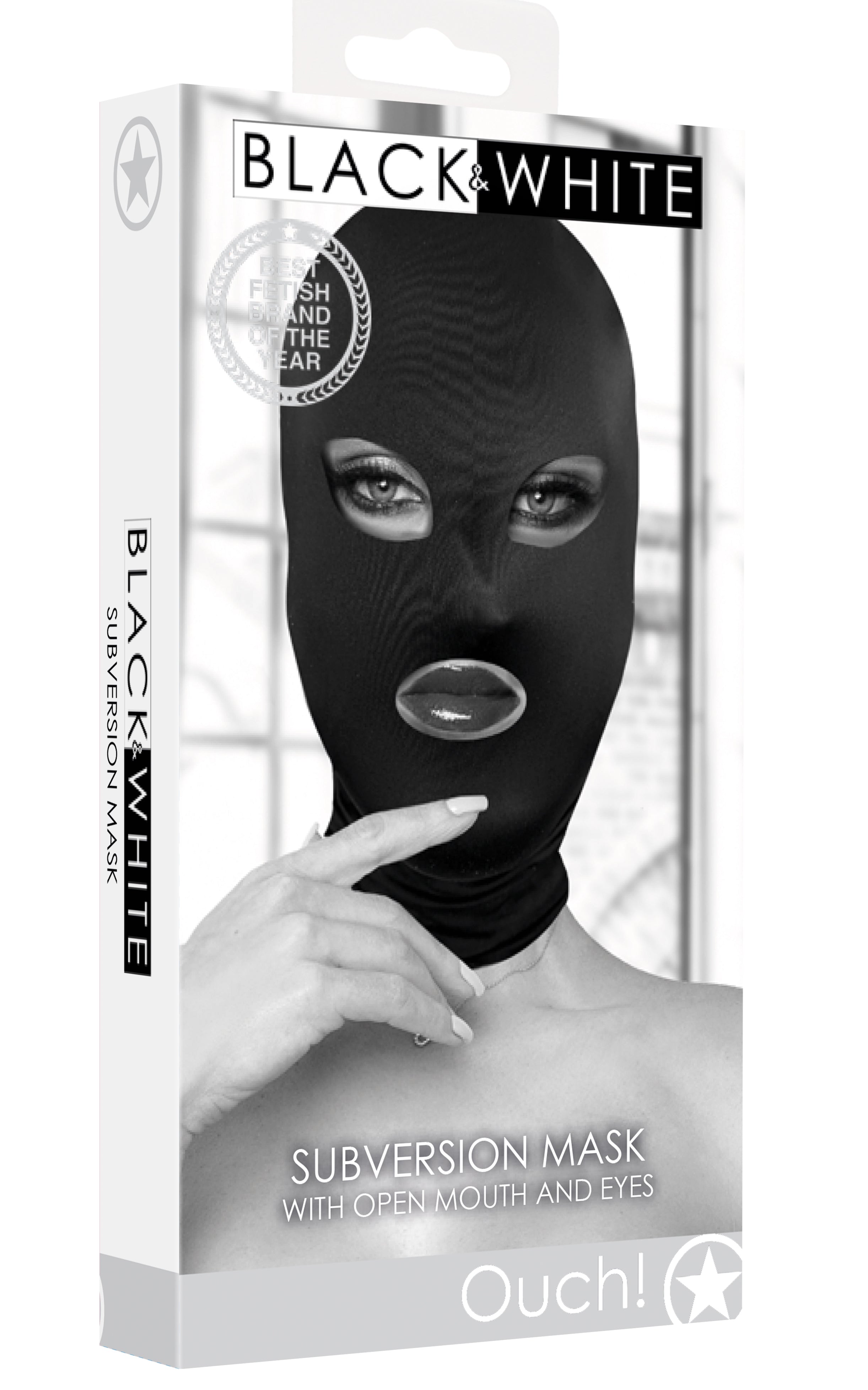 Ouch Subversion Mask with Open Mouth – Comfortable Hood > Bondage Gear > Bondage Hoods