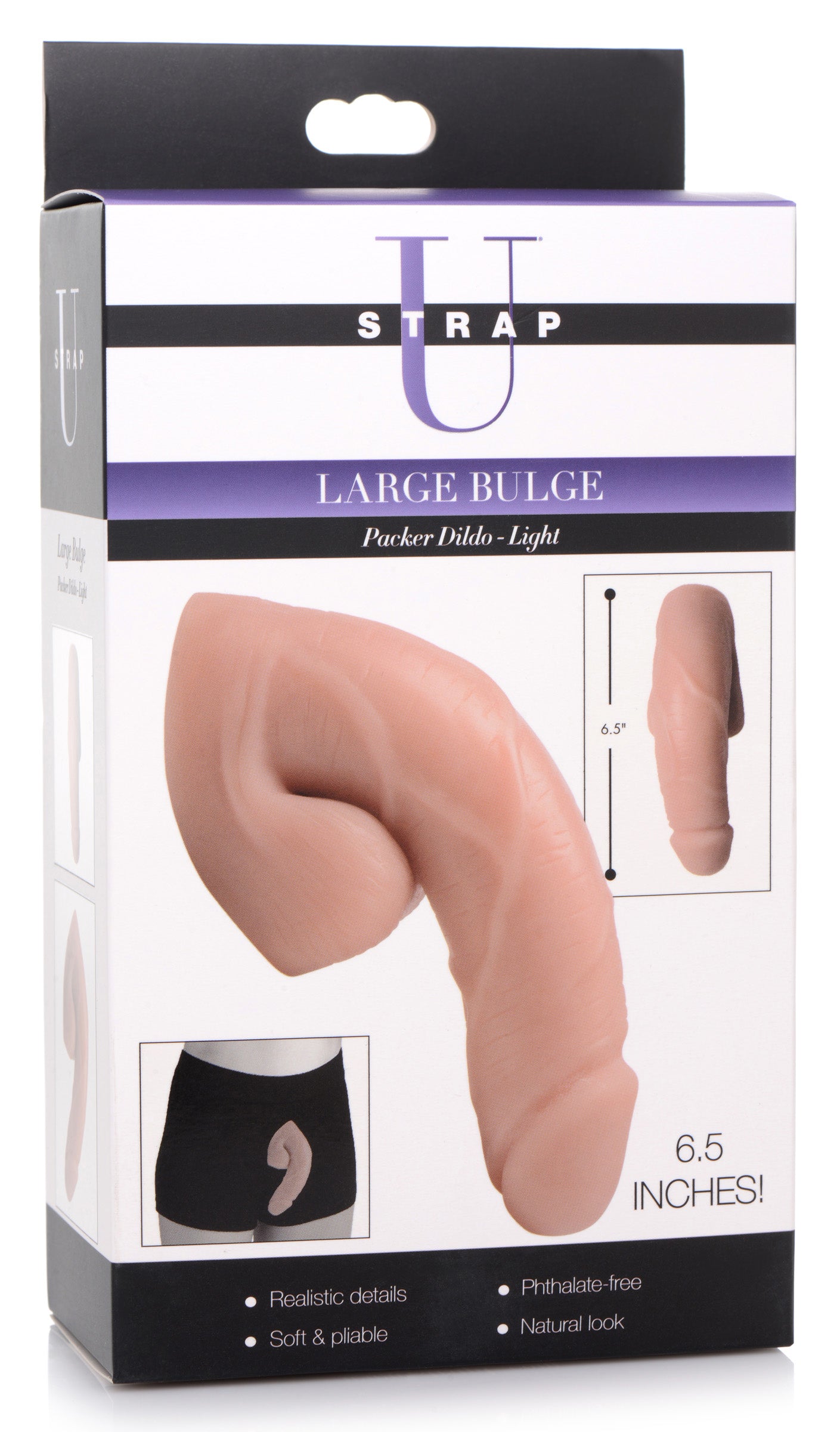 Large Bulge Soft Packer Dildo 7 Inch Light Skin Tone Packers