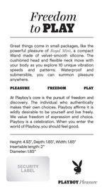 Playboy Pleasure ROYAL MINI Compact Wand Vibrator 10 Speeds > Sex Toys > Mini Massagers