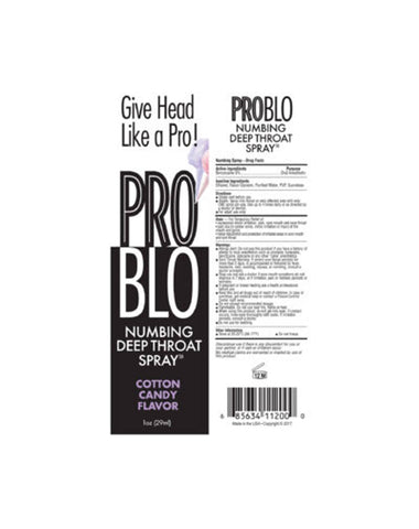 ProBlo Cotton Candy Deep Throat Spray Oral Desensitiser 30ml Oral Gels & Sprays