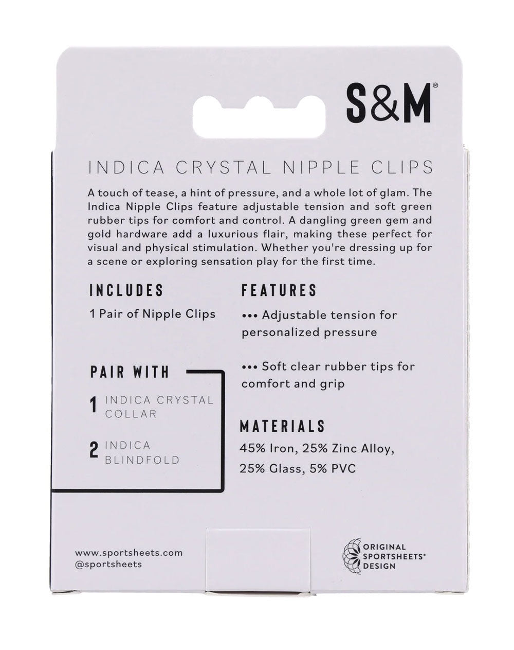 Indica Crystal Nipple Clips (Green) – Adjustable Tension Nipple Clips Green > Sex Toys > Nipple Clips