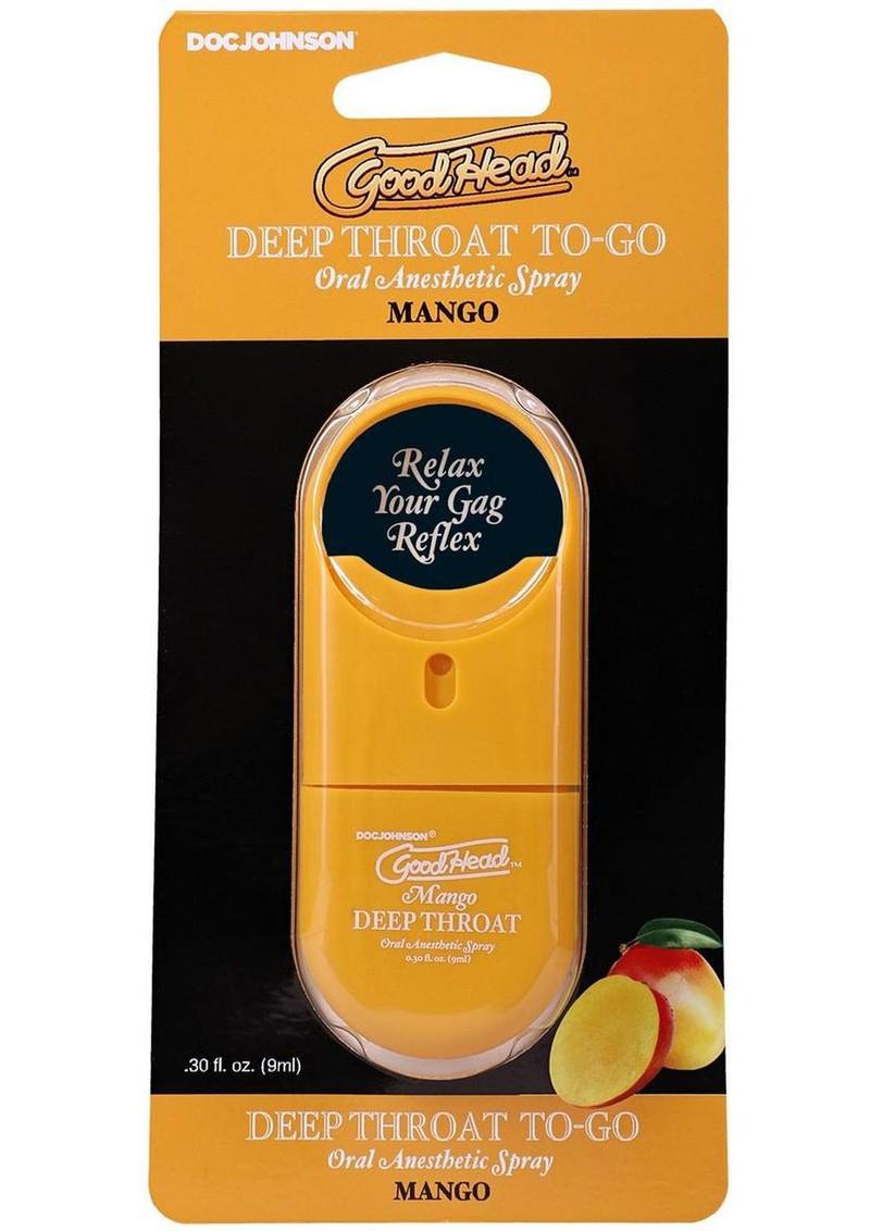 GoodHead Deep Throat Spray To-Go Mango 0.30 Fl Oz Oral Spray > Lube > Oral Gels & Sprays Main image