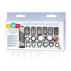 Try-Curious Cock Ring and Sleeve Set Clear – 15 Piece TPR Cock Ring and Sleeve Kit > Cock Ring > Sets