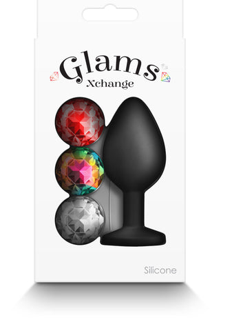 Glams Xchange Medium Butt Plug with Interchangeable Gems > Anal Range > Jewel Butt Plugs