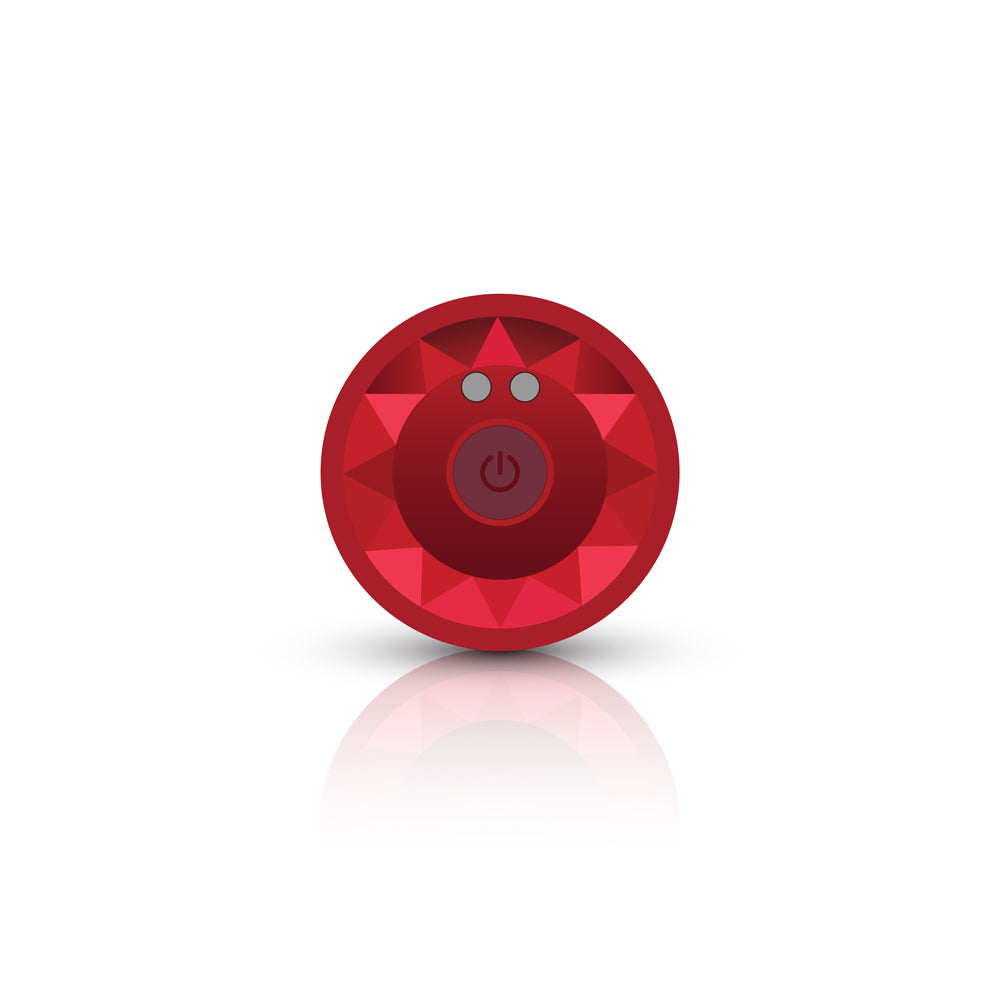 Cheeky Charms Red Vibrating Metal Butt Plug Small > Anal Range > Vibrating Butt Plugs