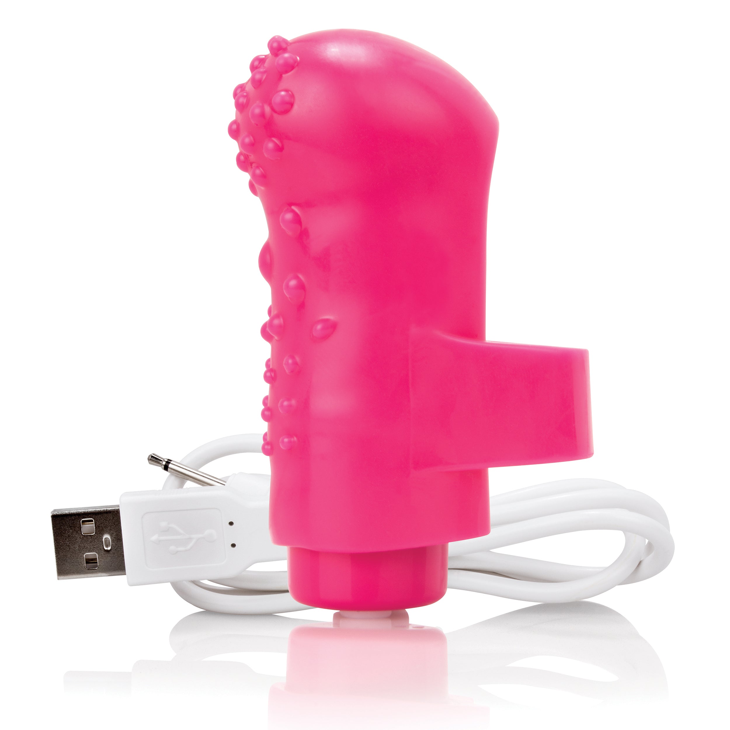 Charged Fing O Rechargeable Mini Finger Vibrator with Vooom Technology Silicone and ABS > Vibrators > Finger Vibrators