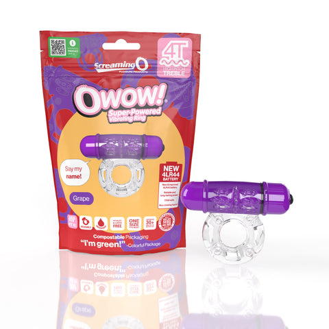 Owow 4T High Pitch Treble (Grape) > Cock Ring > Vibrating