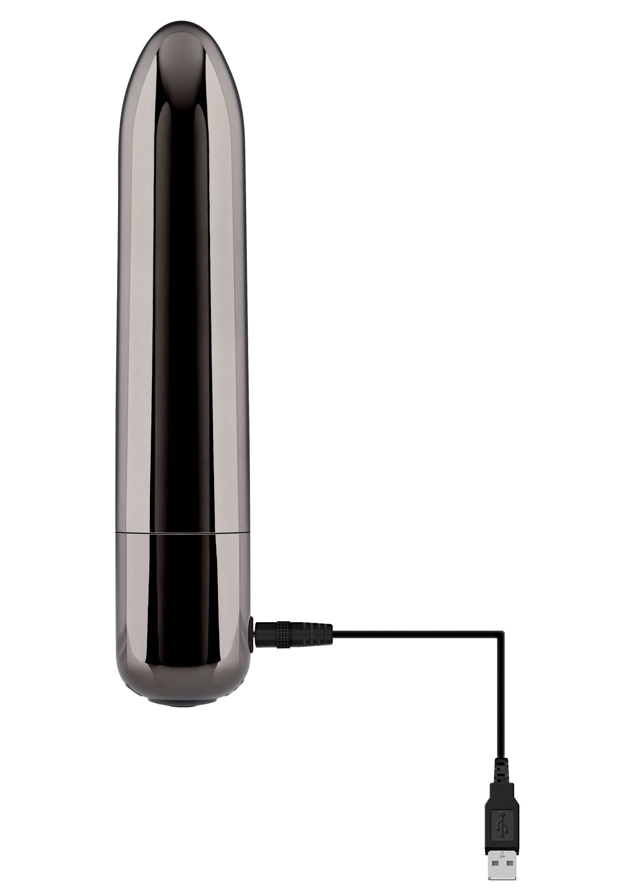 Evolved Real Simple (Black) – USB Rechargeable 10 cm Bullet Vibrator Black > Vibrators > Finger Vibrators