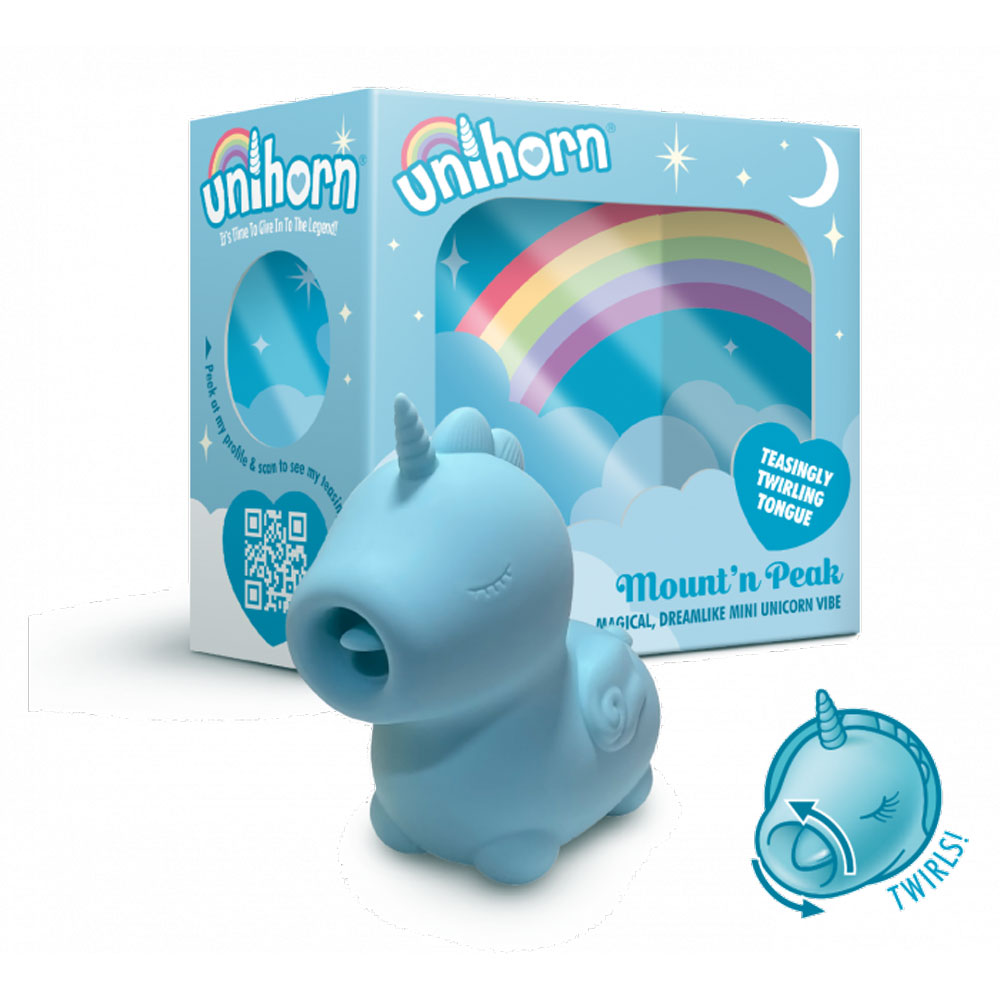 Unihorn Mountn Peak Twirling Tongue Unicorn Vibe Suction Stimulator