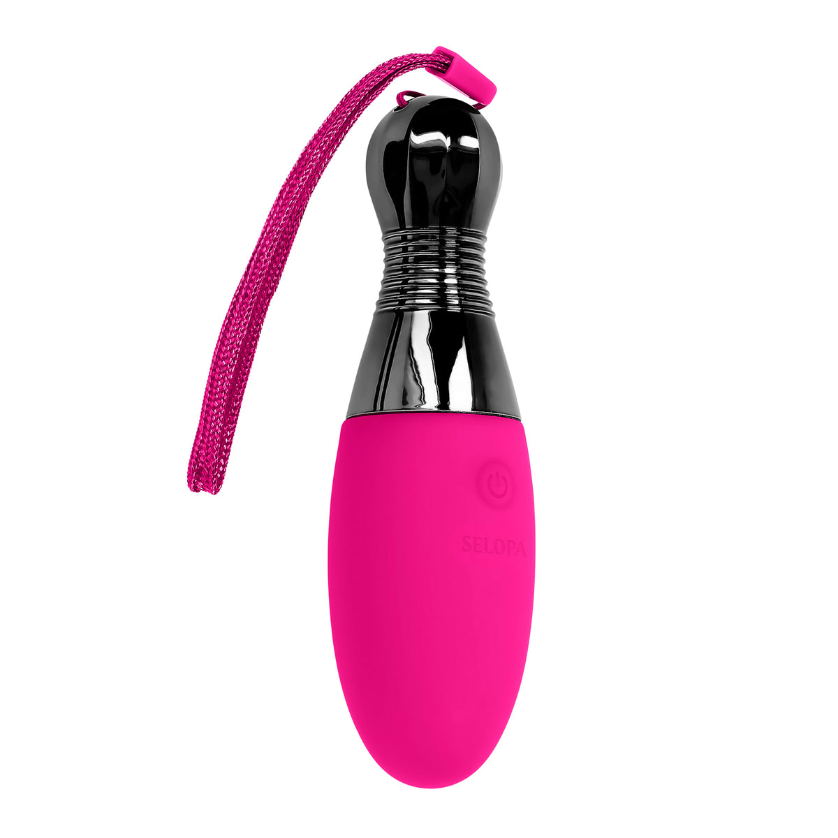 Selopa Vibrating Egg with Chrome Handle - Pink 11.9cm > Sex Toys For Ladies > Vibrating Eggs