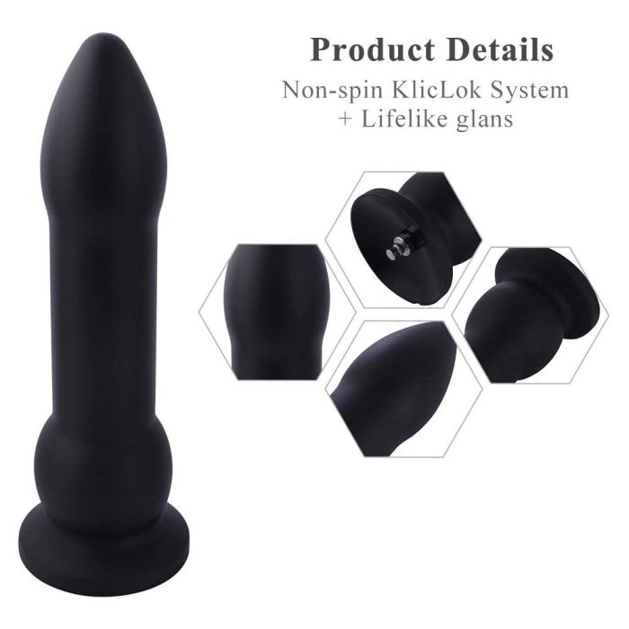 Hismith - 10.43in Silicone Black Bullet (KlicLok)