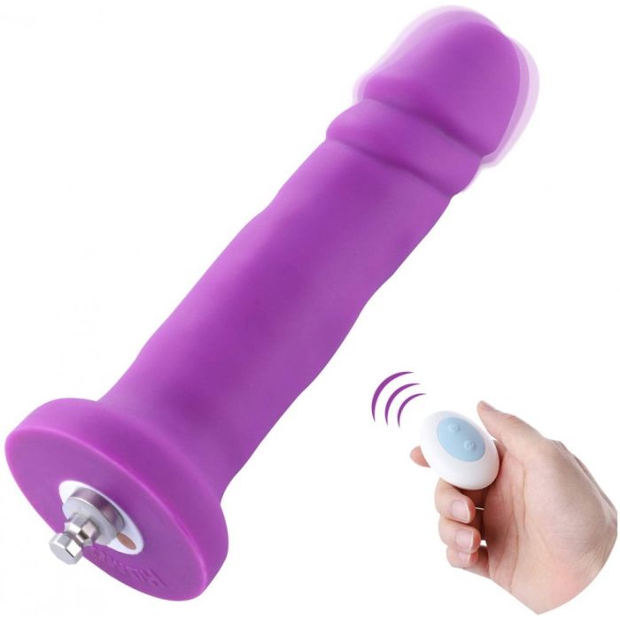 HiSmith - 6.7" Silicone Vibrating Purple Dildo (KlicLok)
