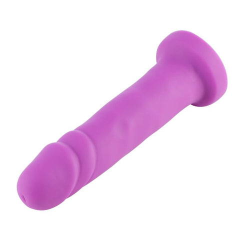 HiSmith - 6.7" Silicone Vibrating Purple Dildo (KlicLok)