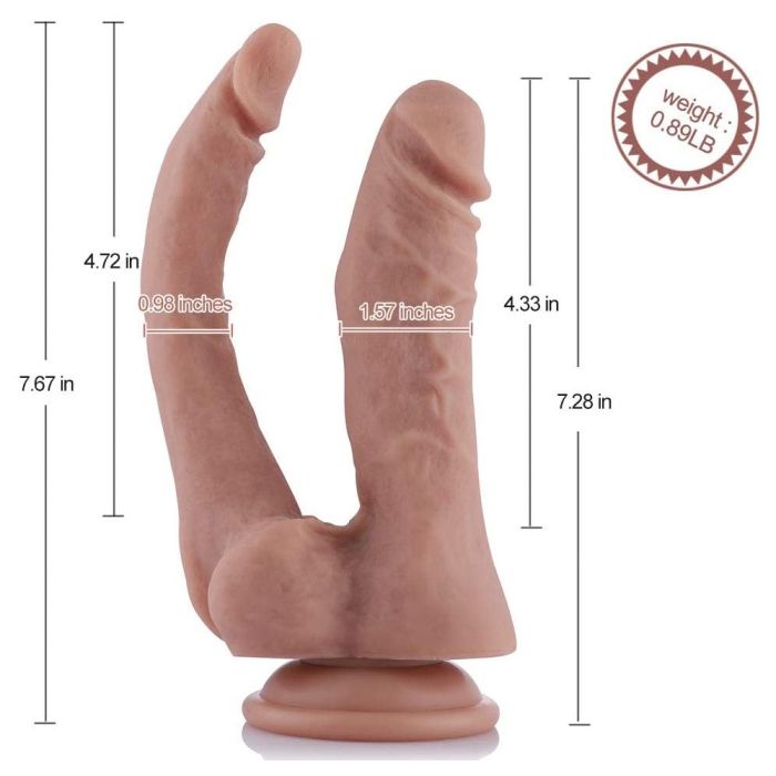 Hismith - 7" Silicone Double Penetrator Dildo (KlicLok)