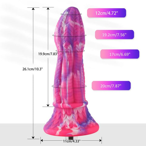 HiSmith - 10.3" Silicone Viper Rose (KlicLok)