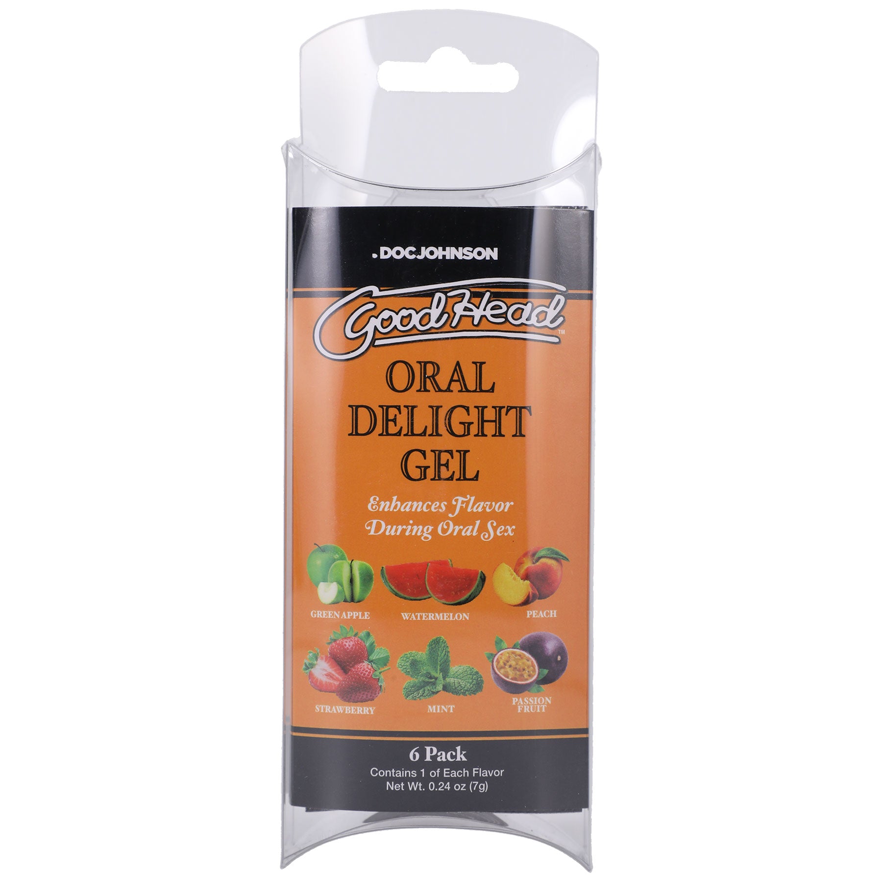 GoodHead Oral Delight Gel 6-Pack Assorted Flavors 0.24 oz Single-Use Packets Default Title > Lube > Oral Gels & Sprays