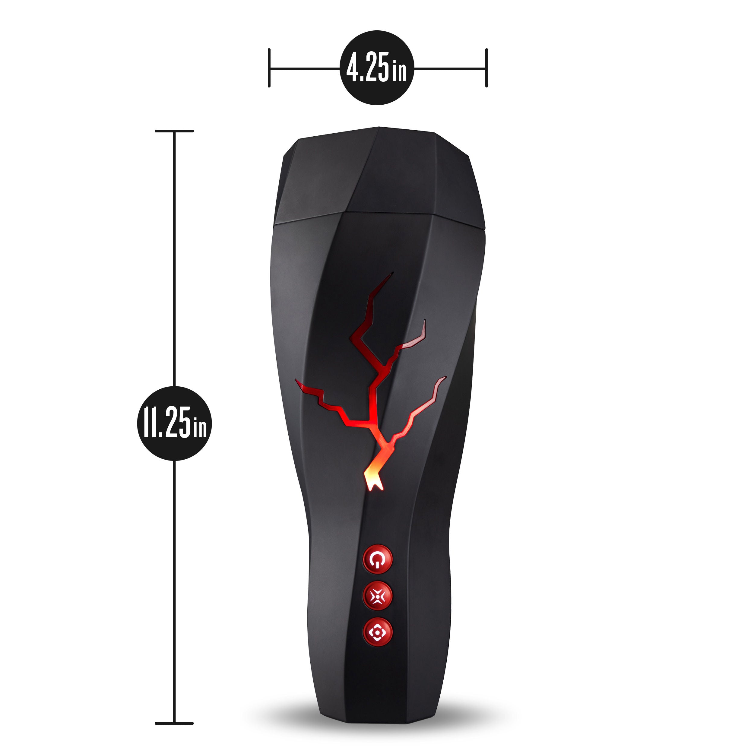 M for Men Storm (White) – Ribbed Masturbator Cup Vibrator with 7 Vibration Functions and Suction > Sex Toys For Men > Masturbators > Vibrating