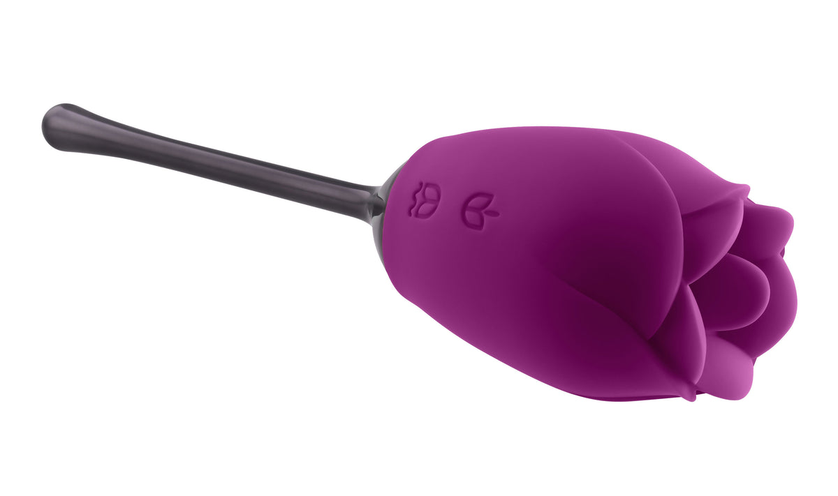 Playboy Pleasure PETAL Vibrator with Tongue-Flicking Head Purple > Sex Toys For Ladies > Rose Stimulators