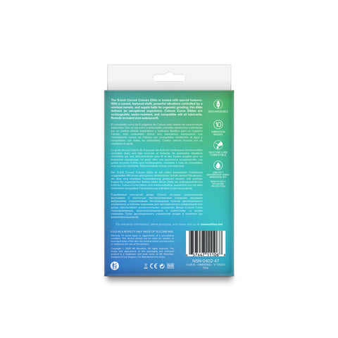 Colours Curve (Pink| Purple| Teal) – Waterproof Vibrating Dildo Teal Dildos & Dongs