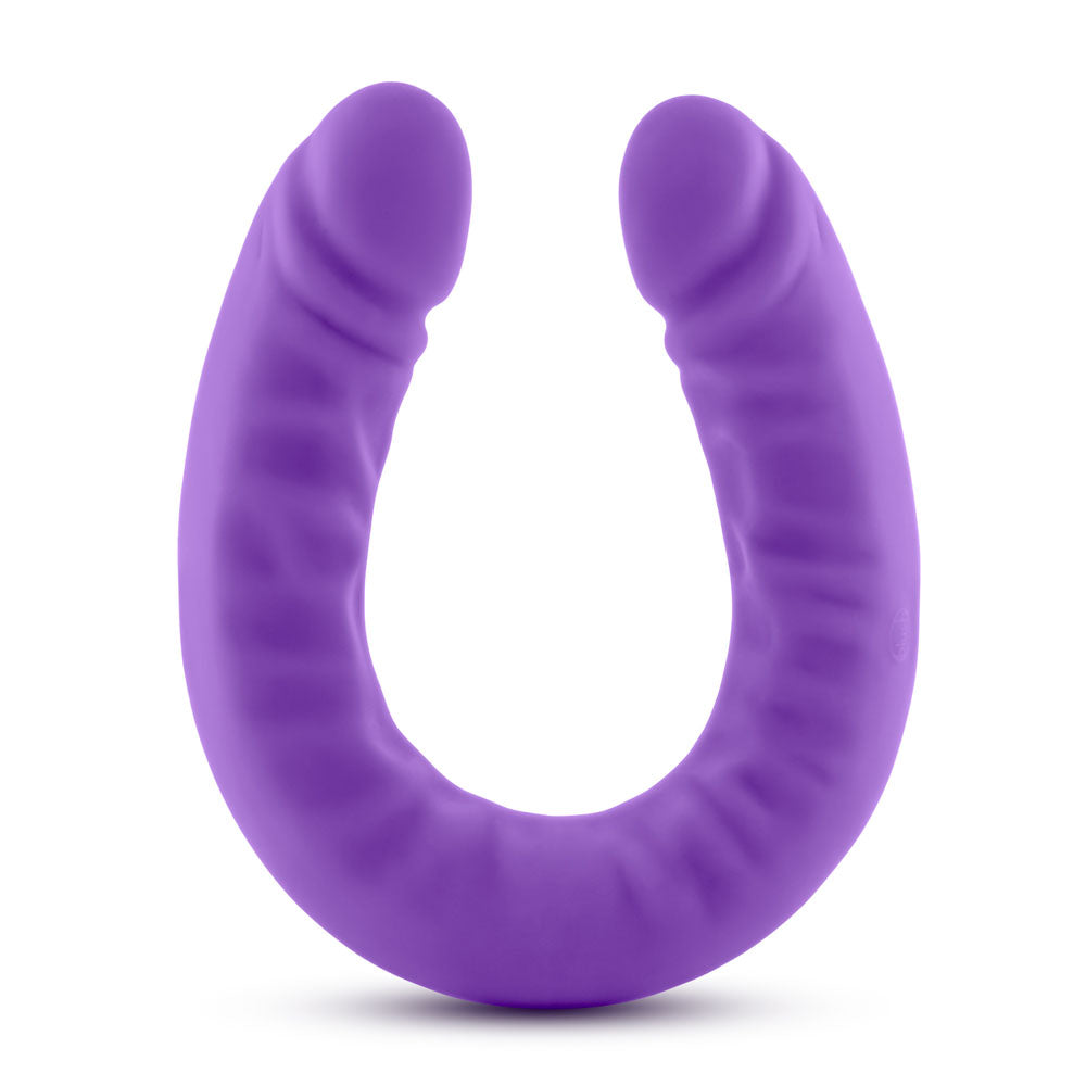 Ruse Silicone Slim 18in Purple Double Dong Dildo 1.5in Wide > Dildos > Double Dildos