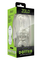 Zolo Gripz Dotted Clear – Squeezable Stroker Clear > Sex Toys For Men > Masturbators > Manual