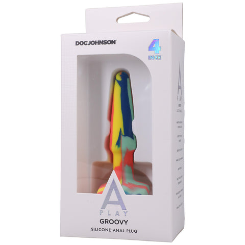 Groovy Silicone Anal Plug 4 Inch Sunrise Butt Plugs