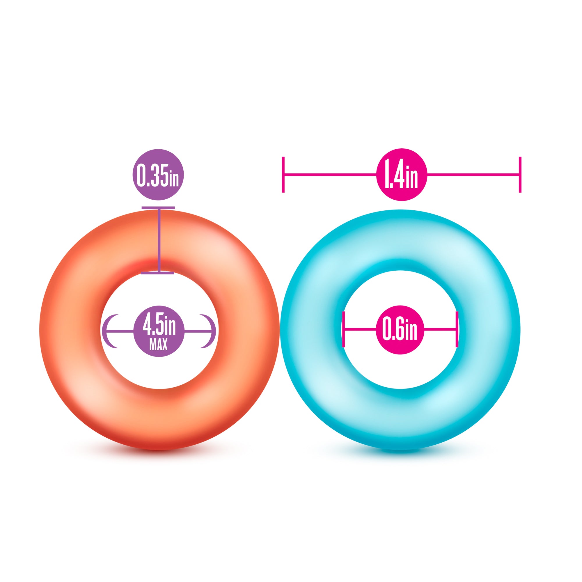 King of the Ring Coloured Cock Rings Set of 6 COCK RING Set